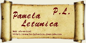 Pamela Letunica vizit kartica